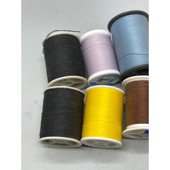 10 spools polyester thread varying colors black  & sizes READ - Picture 4 of 5